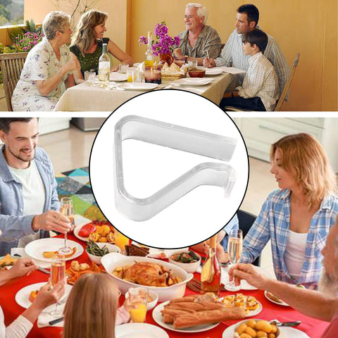 Sazoemao clip mantel transparente 07, plástico ABS duradero mantiene manteles lisos