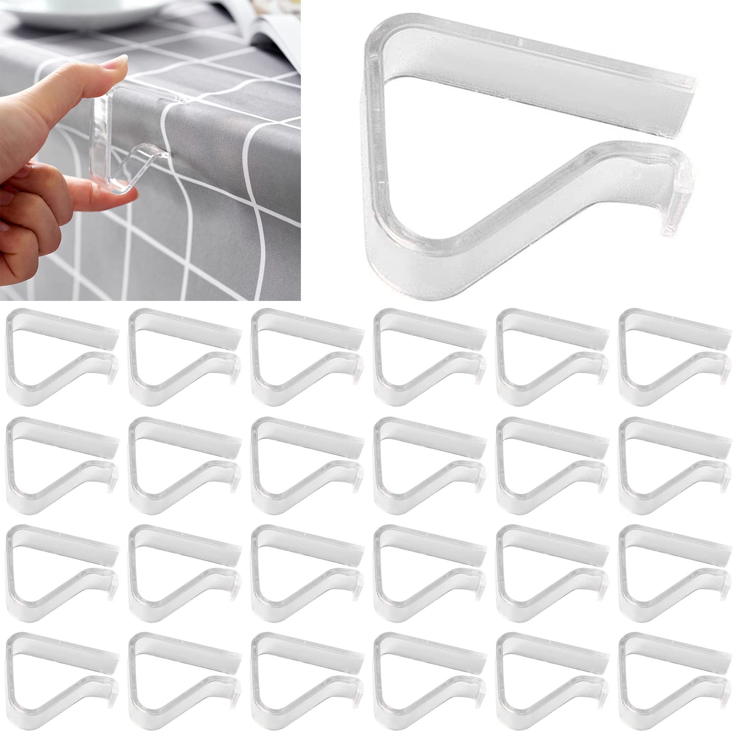 Sazoemao sujetadores de mantel transparentes para uso en fiestas y picnics