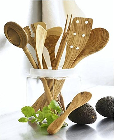 Scanwood detalle del grano natural del olivo, ideal para uso diario.