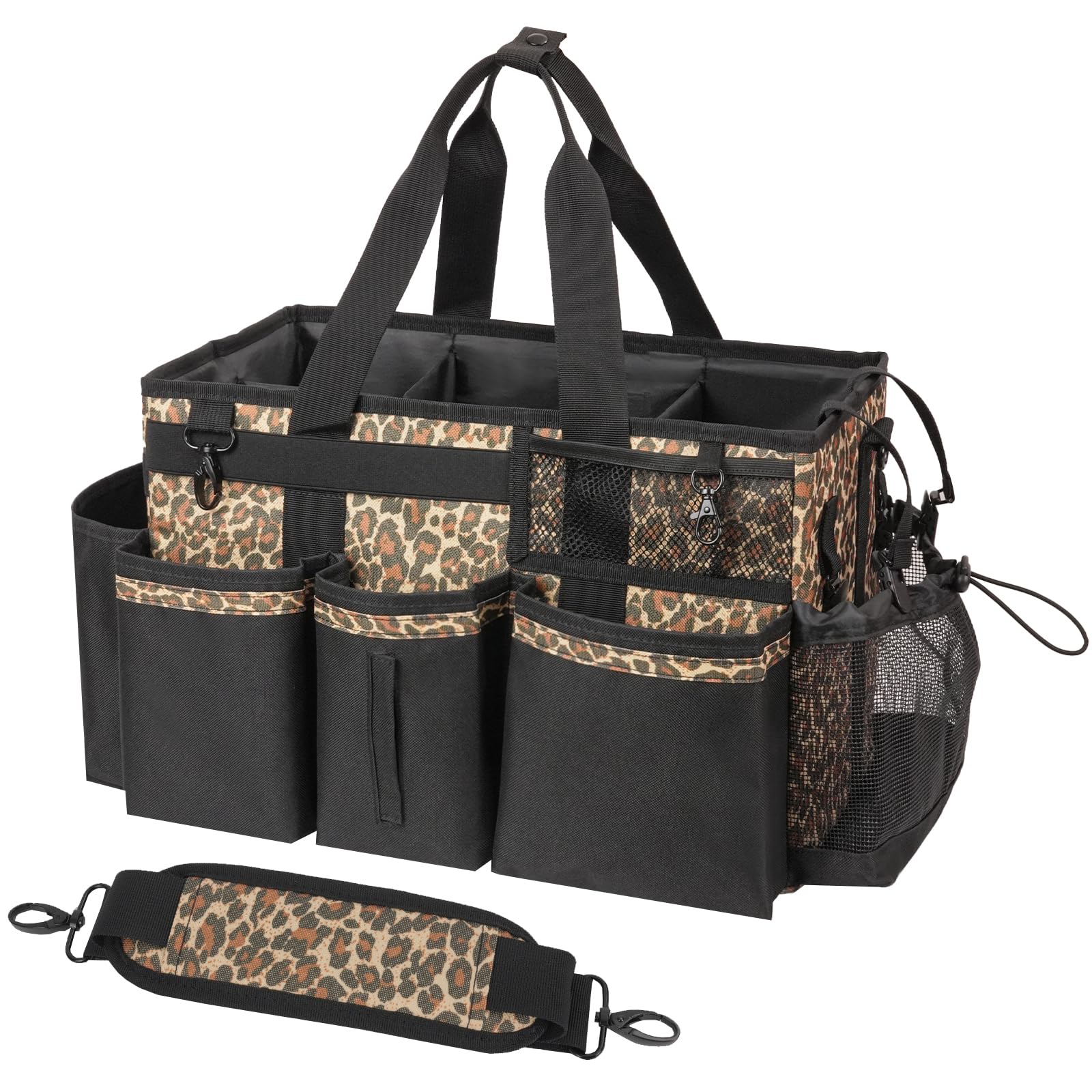 SCAVATA bolsa limpiadora vestible Leopardo para organización de suministros de limpieza