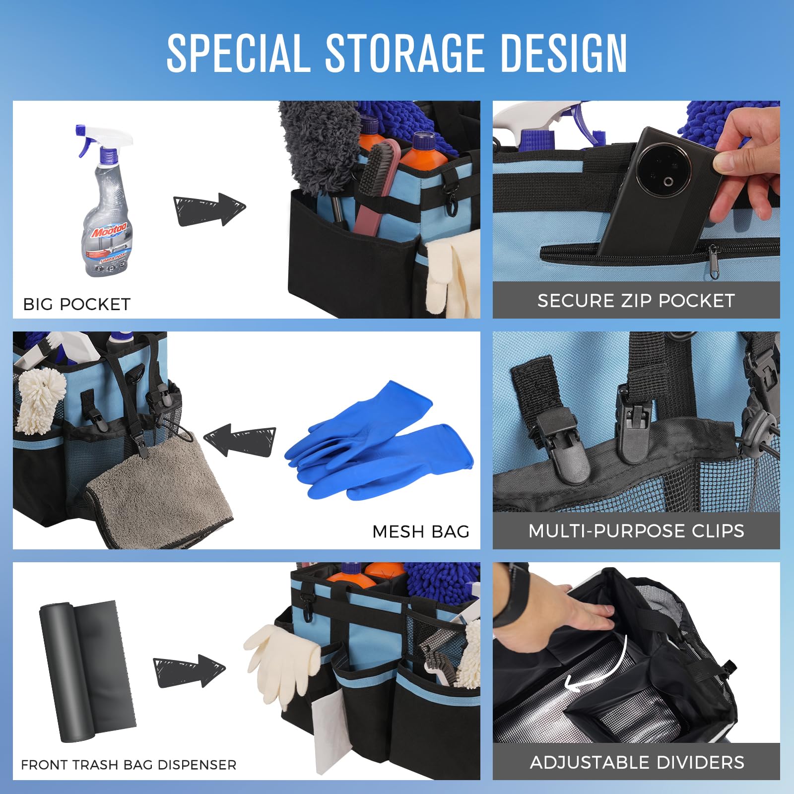 SCAVATA Caddy interior con divisores ajustables para organizar herramientas