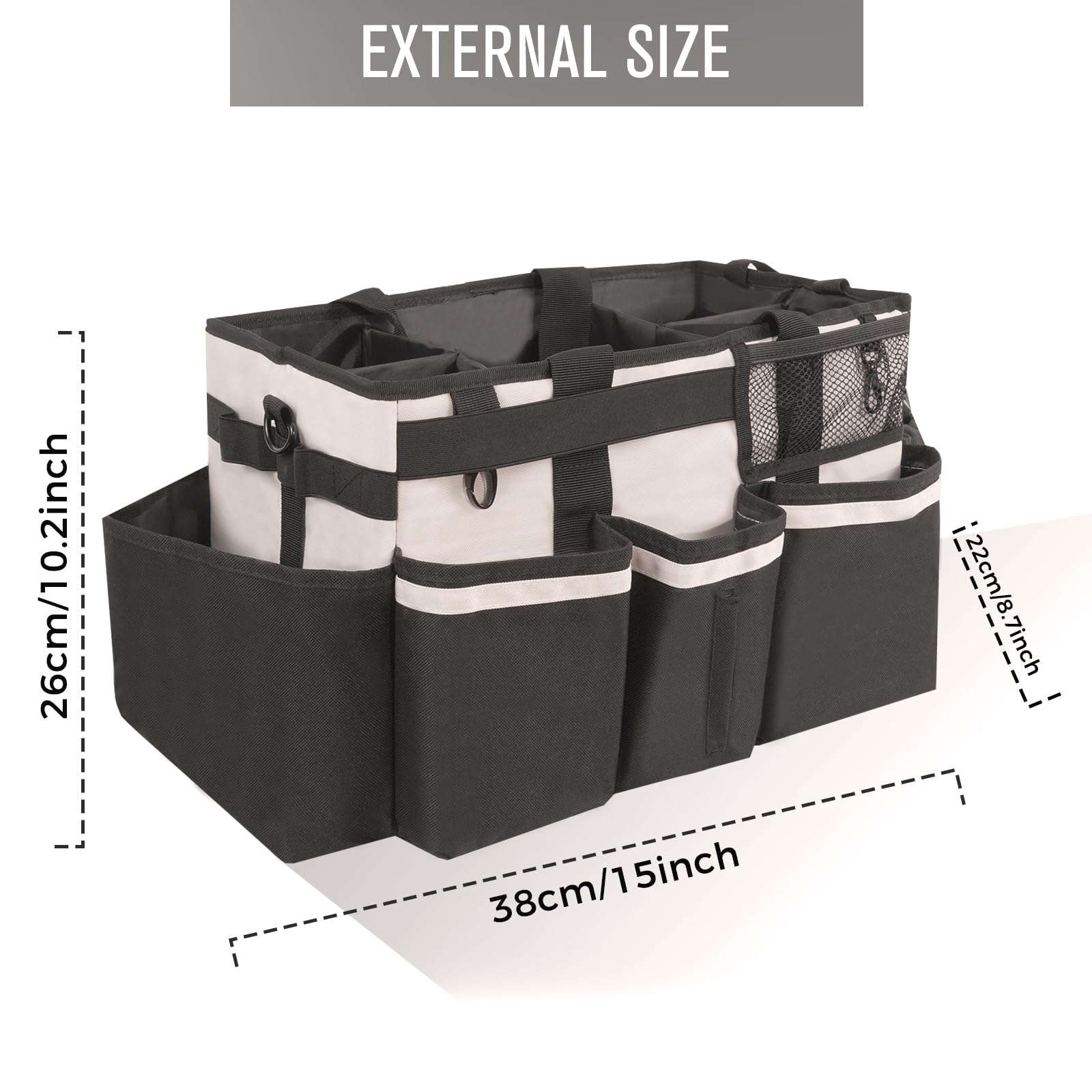 SCAVATA Caddy Portátil con bolsillo malla y dispensador de bolsas