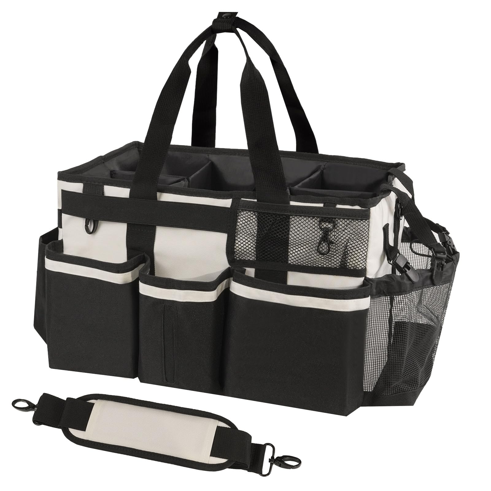 SCAVATA Caddy Portátil beige para limpieza, organización y acceso rápido