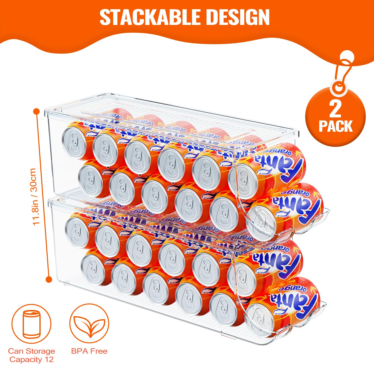 SCAVATA dispensador de latas 12, acceso rápido a bebidas.
