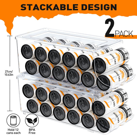 SCAVATA organizador apilable para nevera, ahorro de espacio en despensa.