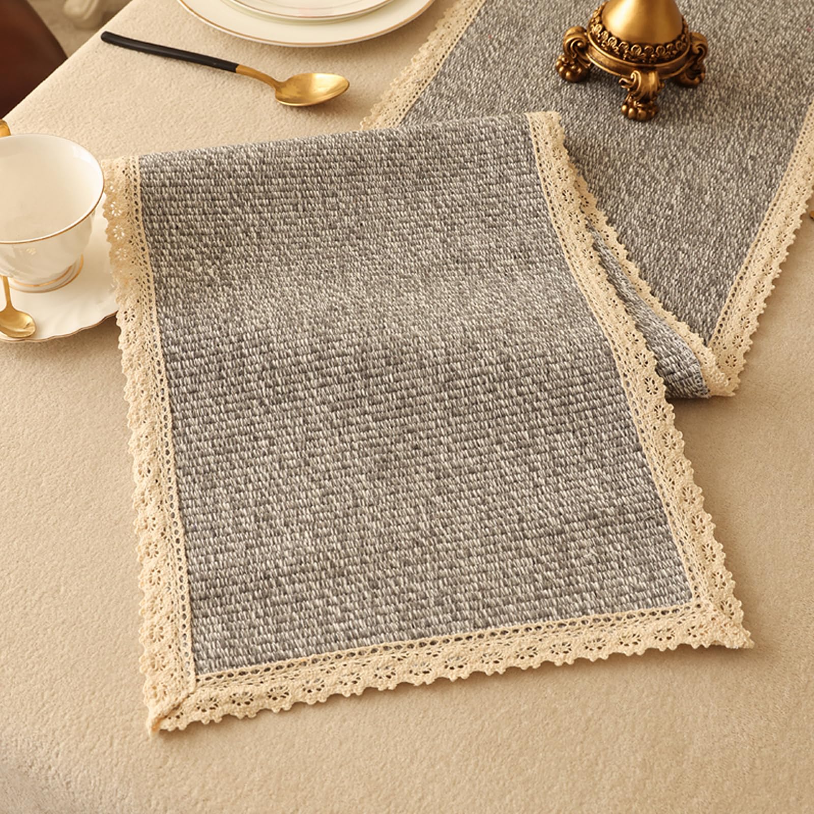 Sceous top cover antideslizante gris, mantiene el tejido en su lugar durante comidas.
