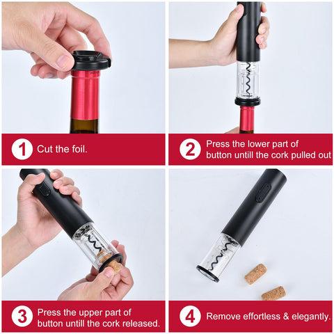 SCHACHUP destapador eléctrico, mango ergonómico y XXL para varias botellas