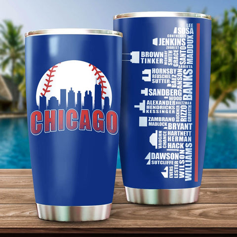 Schian Vaso Termico Chicago Skyline, tapa segura evita derrames