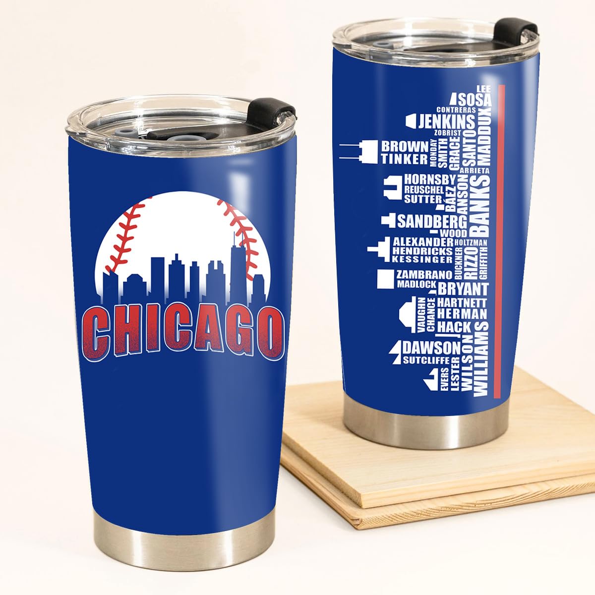 Schian Vaso Térmico Chicago Skyline con tapa para bebidas frías o calientes