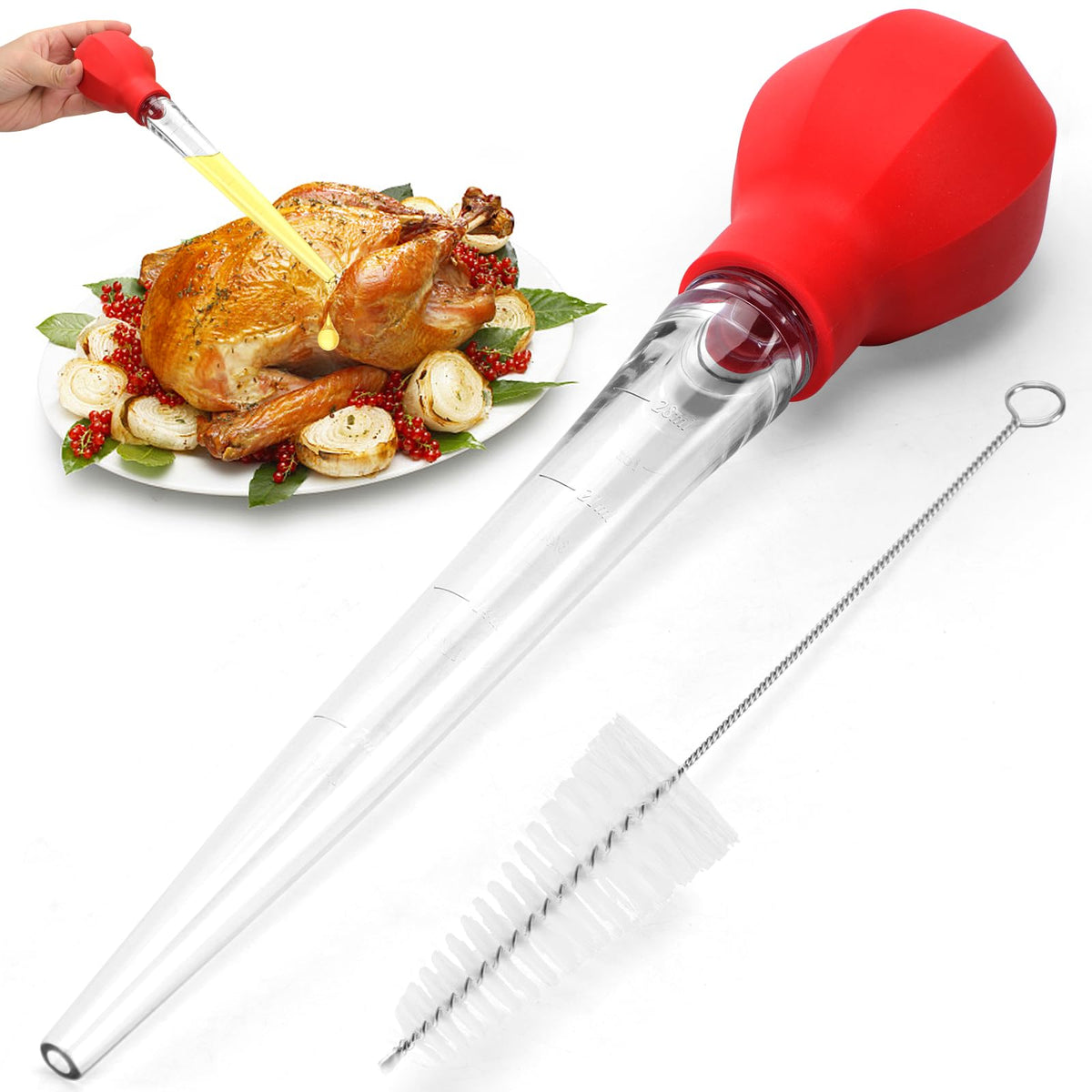SCHVUBENR Baster Pavo Grande, útil para recoger jugos durante el asado del pavo
