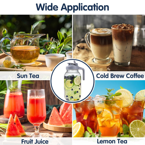 SCIDEA jarras de vidrio, útiles para almacenamiento en refrigerador.
