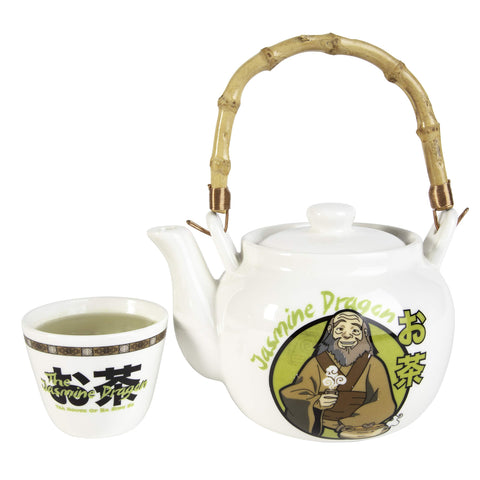 SCS Direct conjunto Avatar Iroh, tetera y taza, ideal para rituales de té y colección.