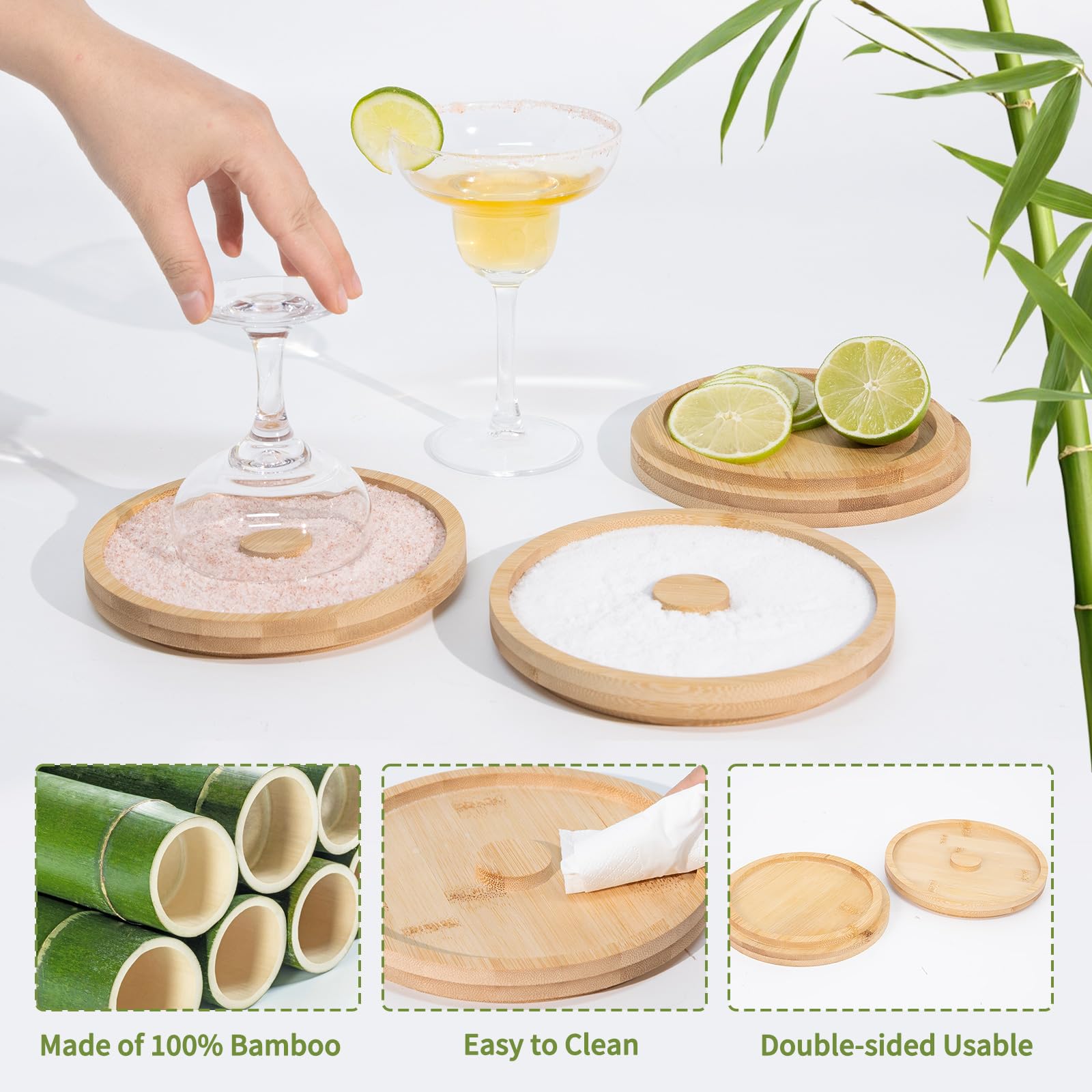 SCUNDA bandeja guarniciones margarita para sal, azúcar y lima al alcance.