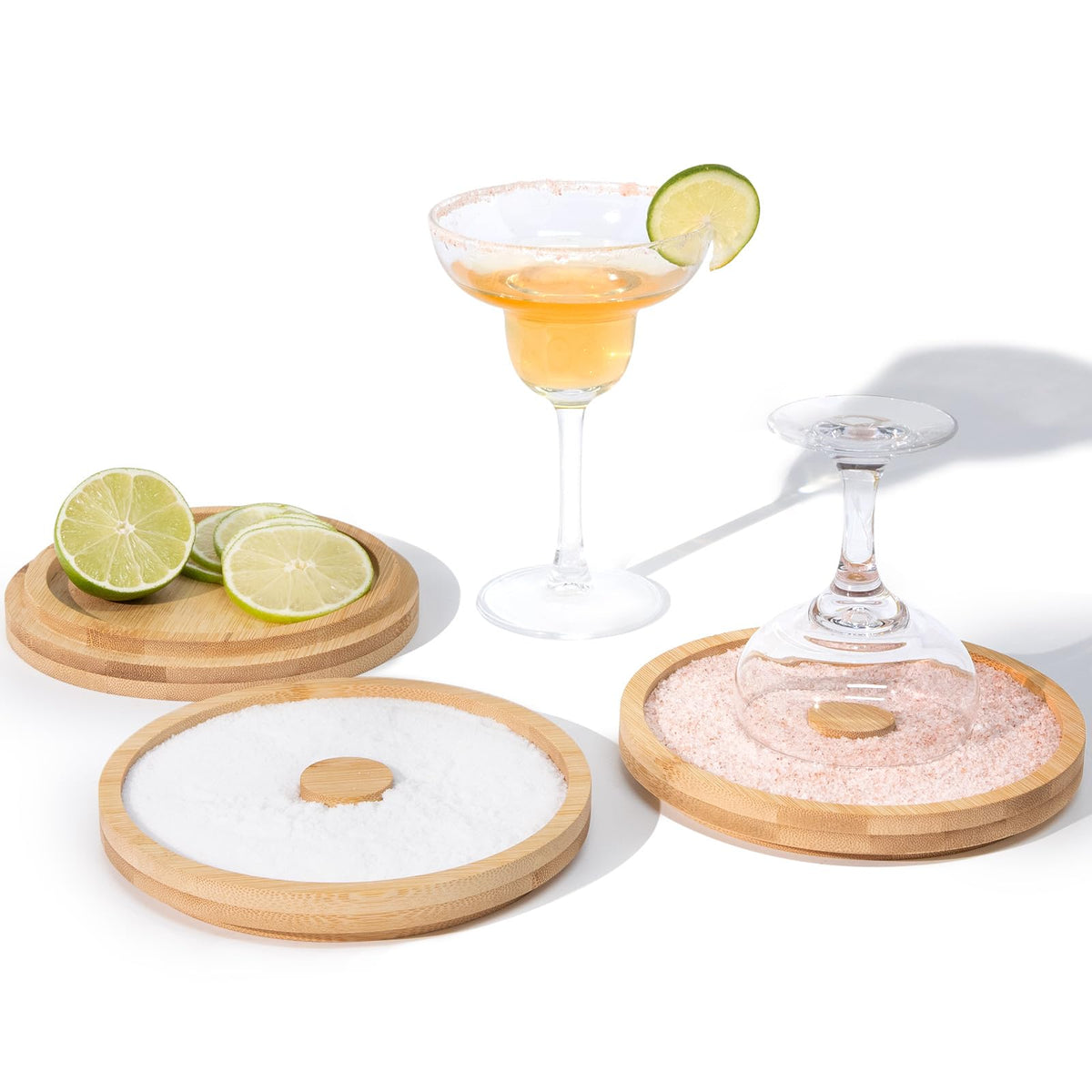 SCUNDA set rimmer margarita tres niveles en bambú para bordes limpios.