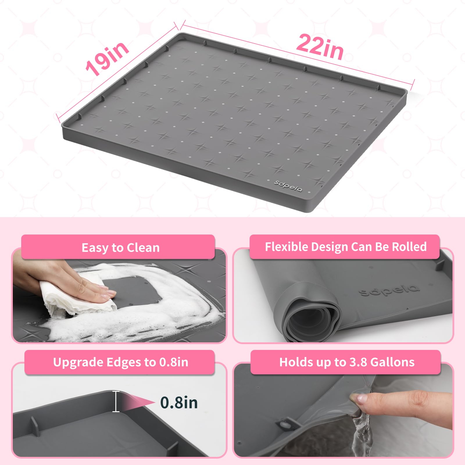 Sdpeia alfombra multiusos para lavabo y cocina.