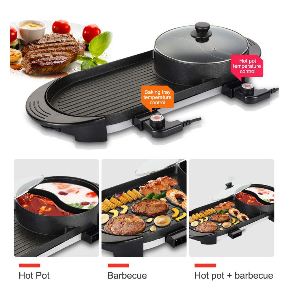 SEAAN hot pot con divisor, separación de cocción para platos mixtos.