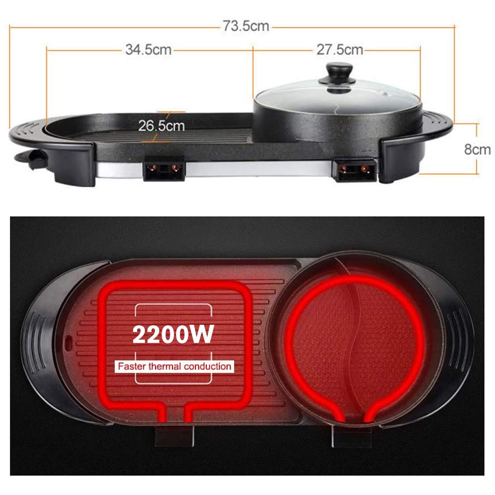 SEAAN shabu-shabu pot con divisor, ideal para planificar cocciones paralelas.