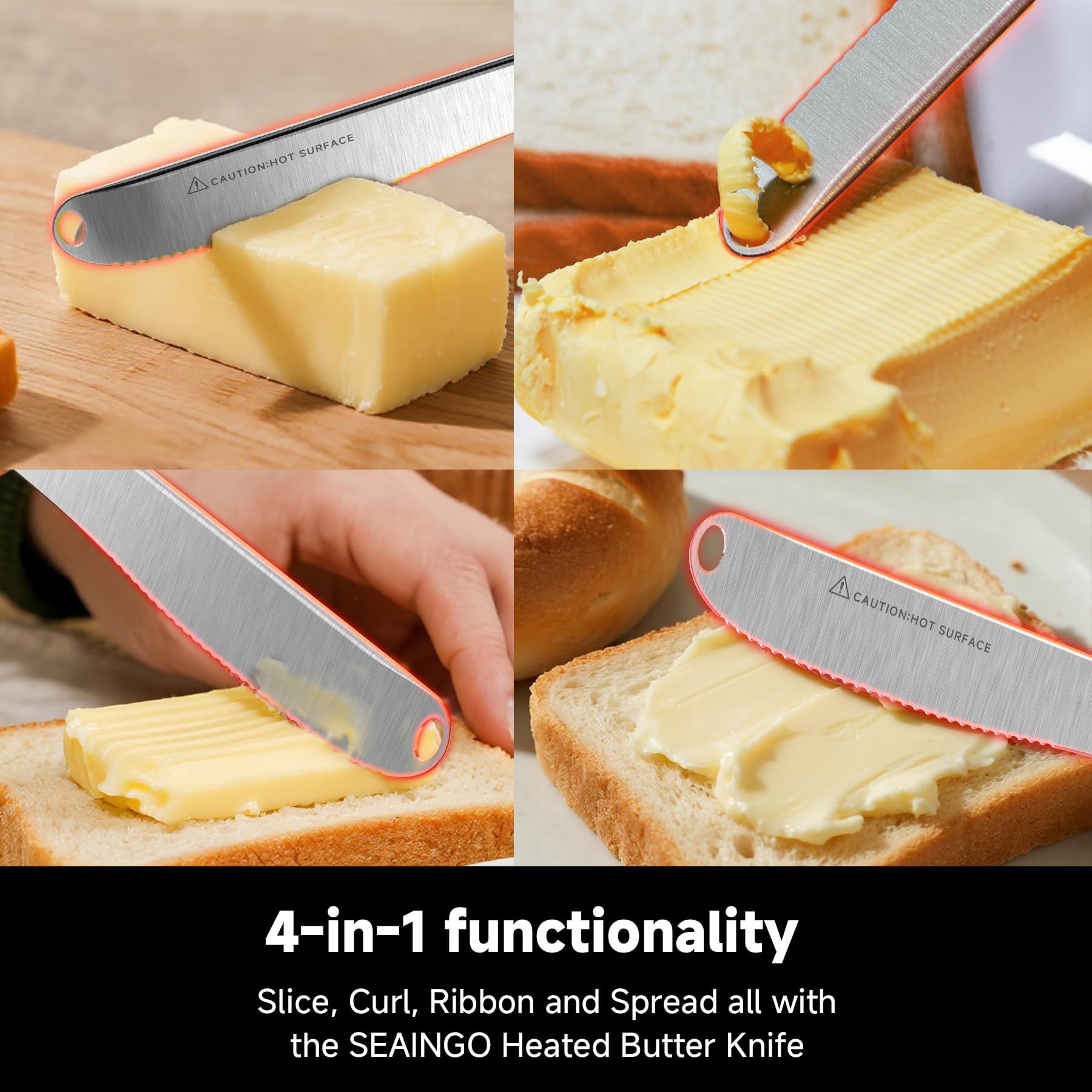 SEAINGO cuchillo mantequilla rebanando queso duro fácilmente