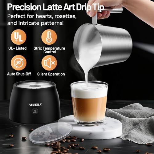 Secura espumador-leche-frio-caliente crea espuma para bebidas frías o calientes
