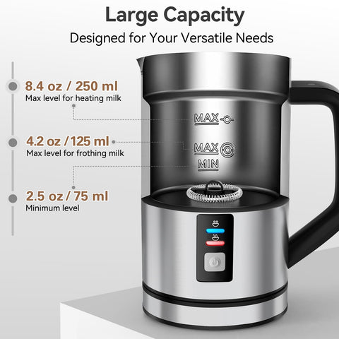 Secura Milk Frother apagado automático para seguridad y fiabilidad.