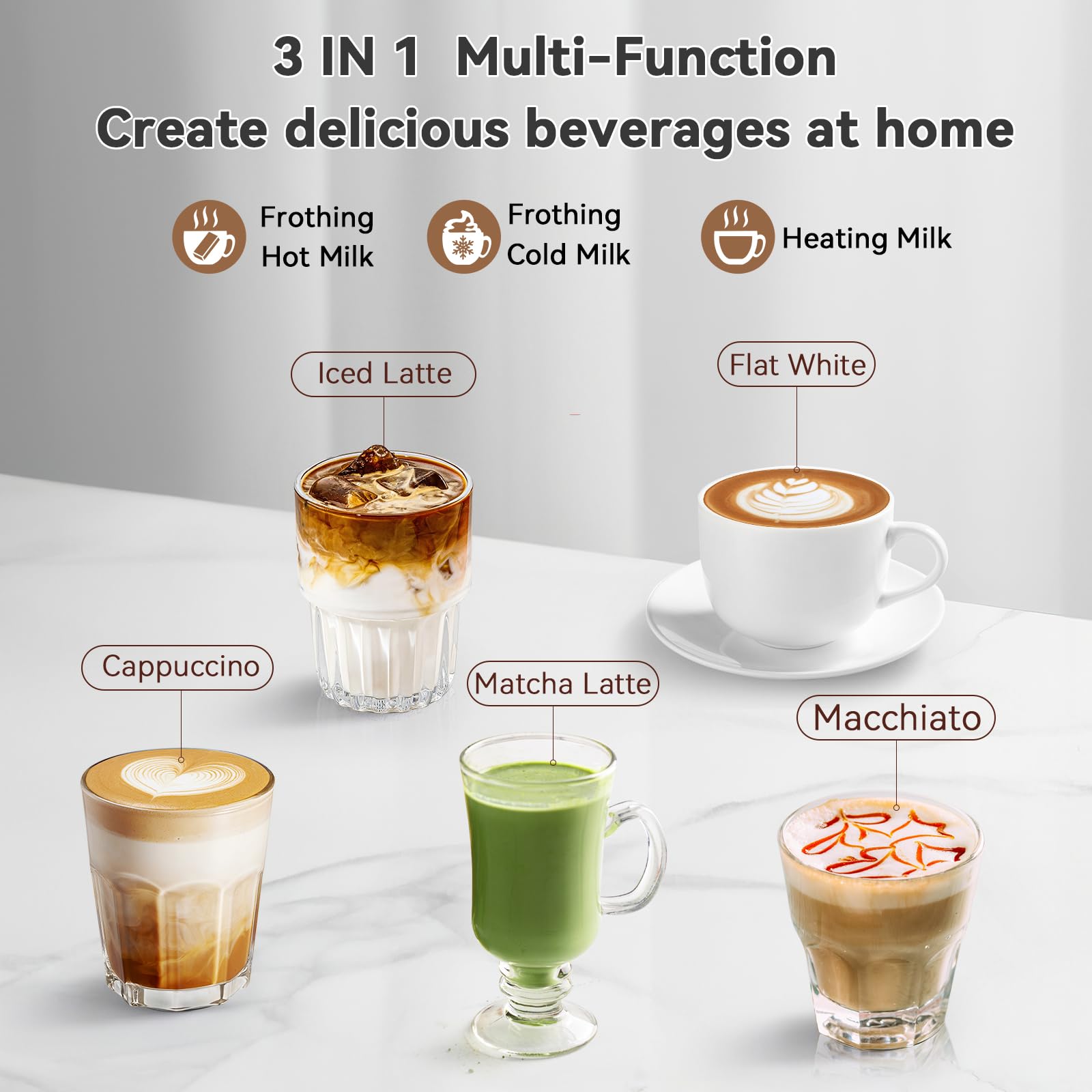 Secura Milk Frother ideal para café diario en casa.