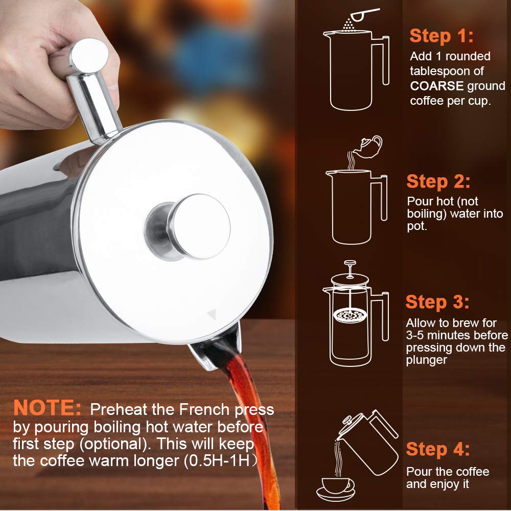 Filtros de tres capas de Secura capturan sedimentos para una taza limpia y rica.