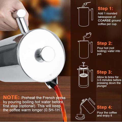 Filtros de tres capas de Secura capturan sedimentos para una taza limpia y rica.