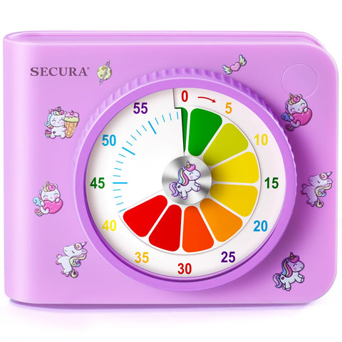 Temporizador visual Secura de 60 minutos con arcoiris para estudiar.
