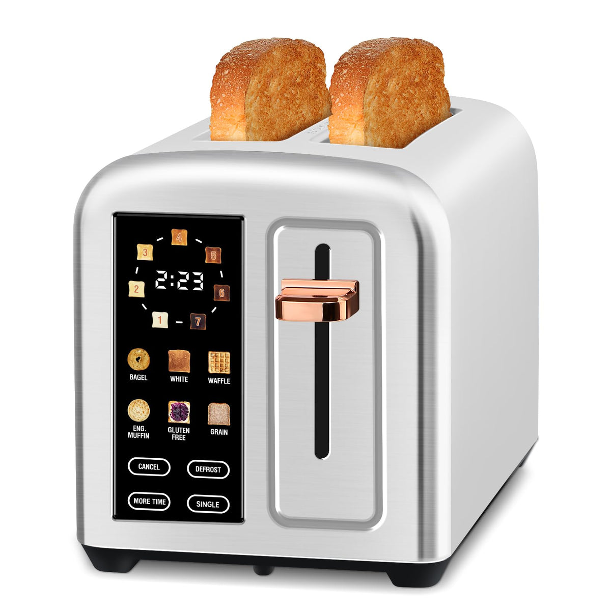 SEEDEEM Tostadora 2 Rebanadas con pantalla táctil real para control preciso del tostado