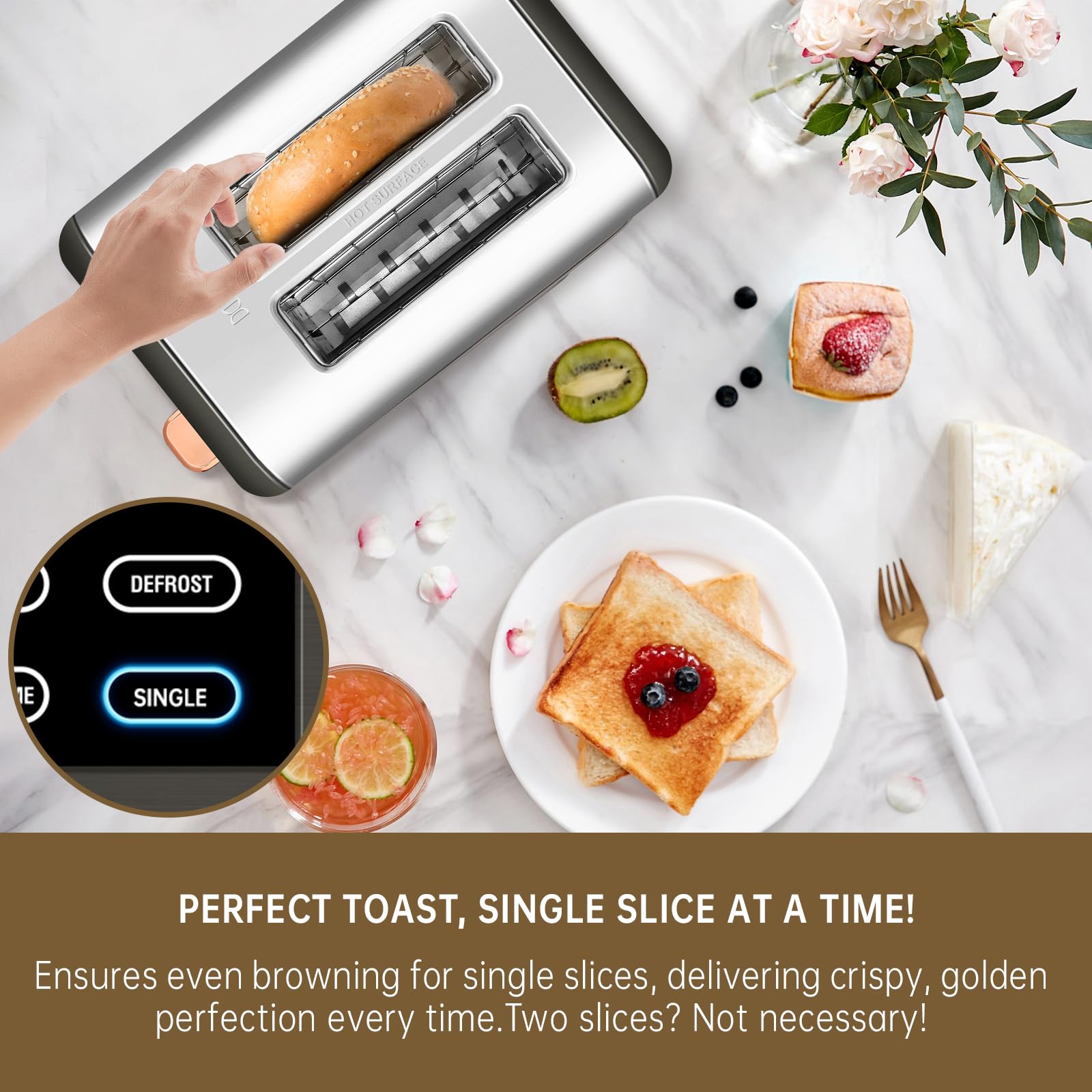 Potencia de 1350W para un tostado más rápido y eficiente