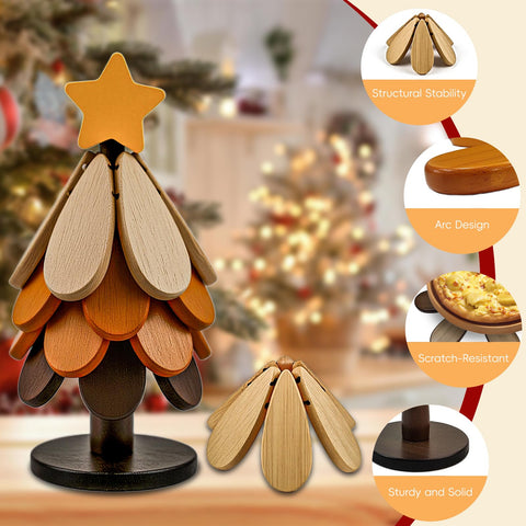 Seektik salvamanteles árbol, diseño natural, base estable para ollas y sartenes.