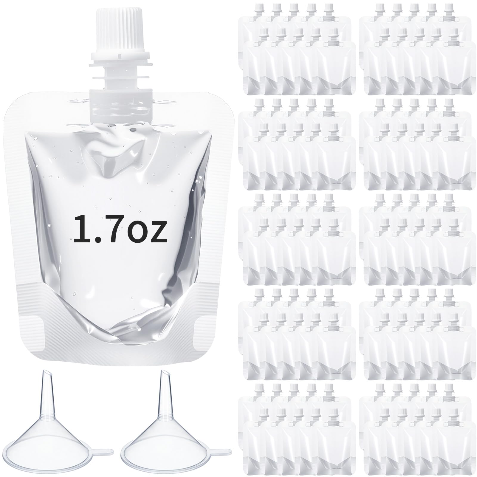 Seeloowy bolsas para bebidas transparentes, ideales para viajes sin derrames.