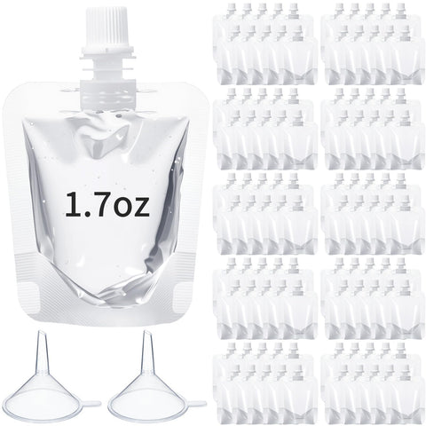 Seeloowy bolsas para bebidas transparentes, ideales para viajes sin derrames.