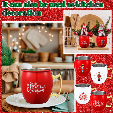 Seematn taza navideno Cascanueces 16 oz, ideal para cocteles y bebidas calientes.