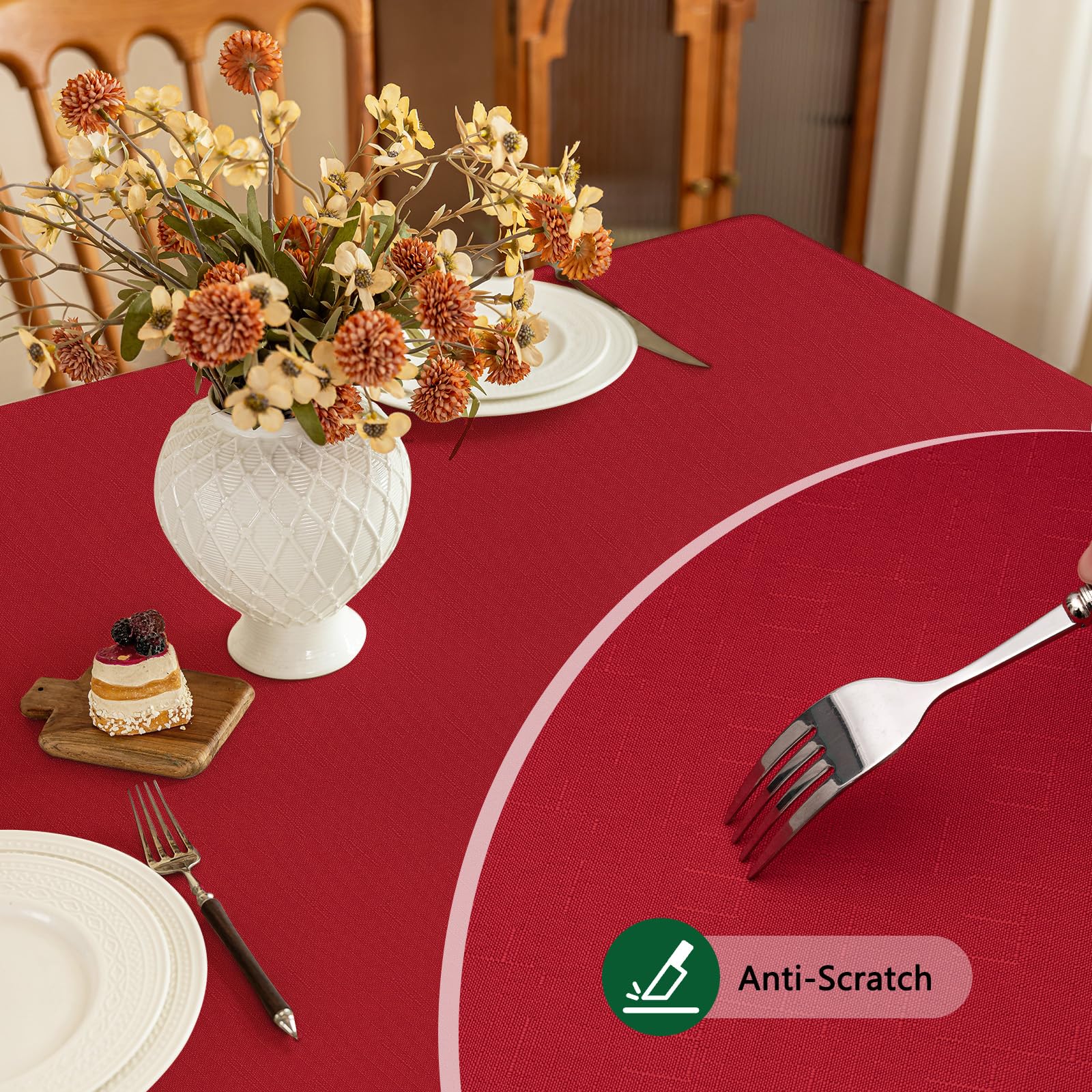 Seenus mantel rectangular resistente para reuniones y celebraciones.