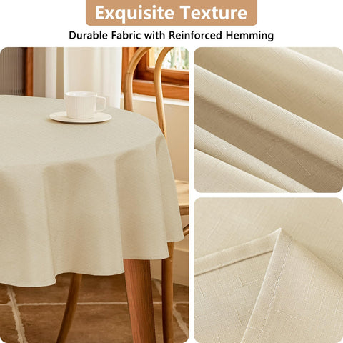 Mantel Seenus beige anti-rayaduras protege la mesa durante comidas y juegos