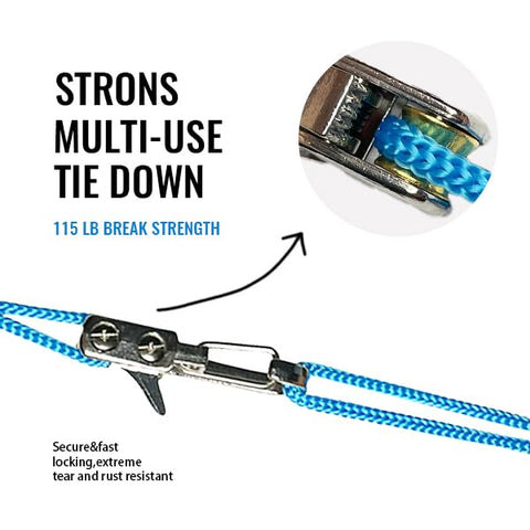 Seese detalle de la cuerda de nylon trenzado, durable y flexible