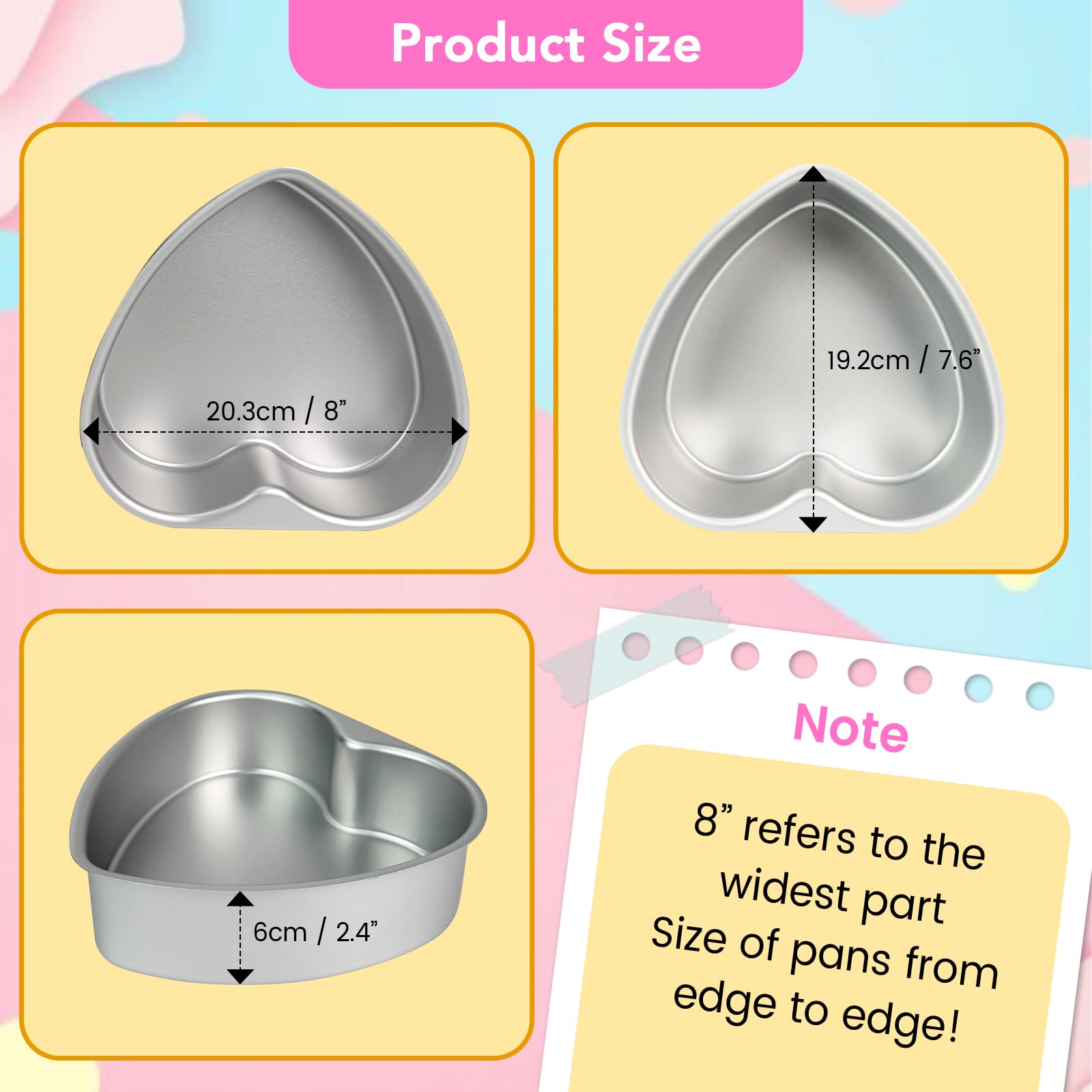 SEEYAURO conjunto de tres moldes corazones para hornear variadas recetas