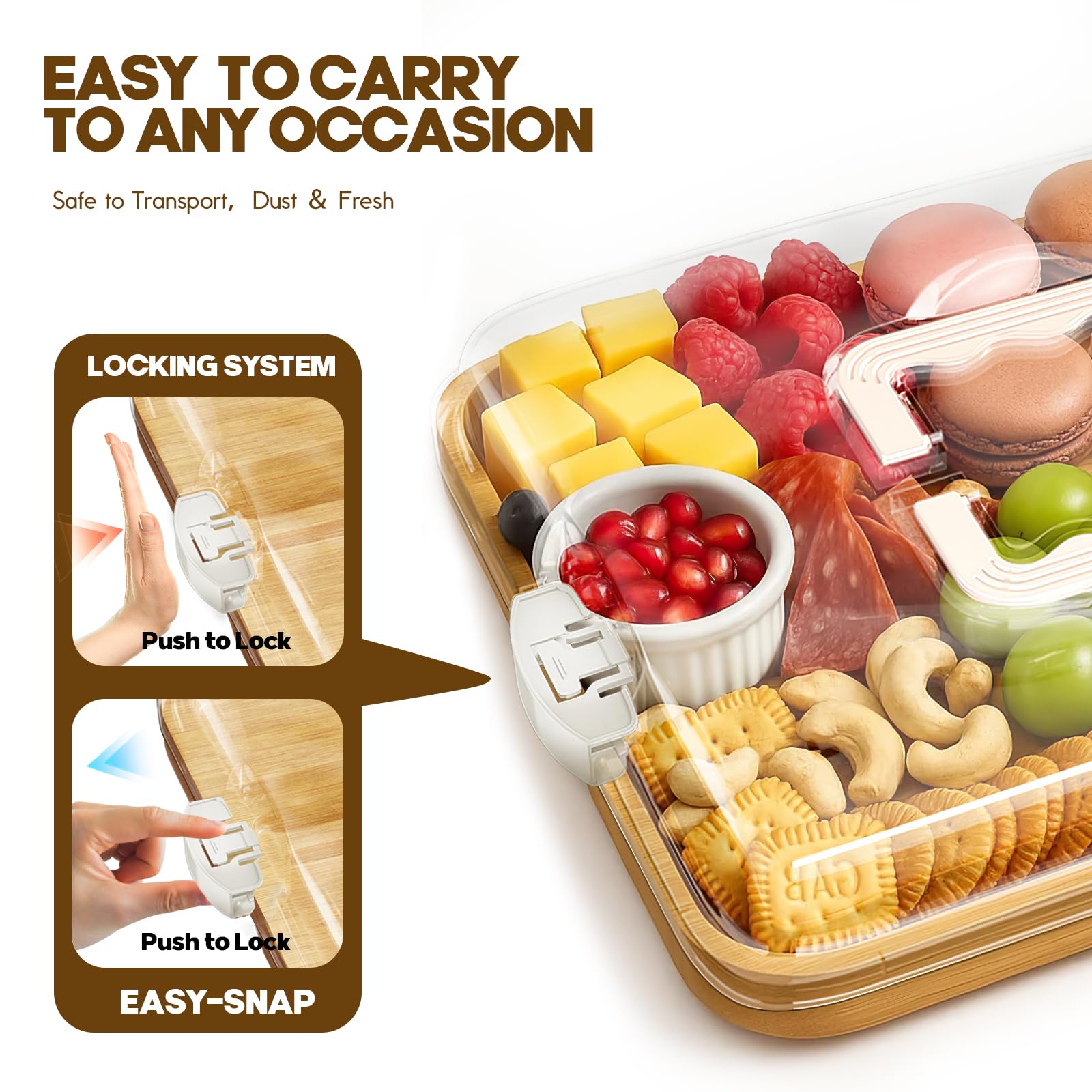 SEFILENCE Seis compartimentos para ordenar quesos, embutidos y frutas.