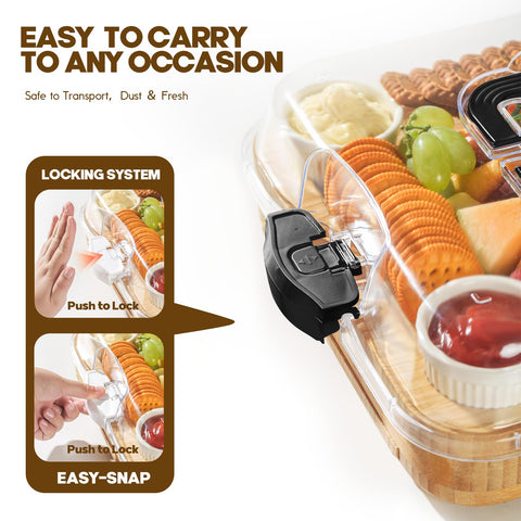 SEFILENCE tablero amplio 15x12 pulgadas ofrece espacio para degustaciones variadas.