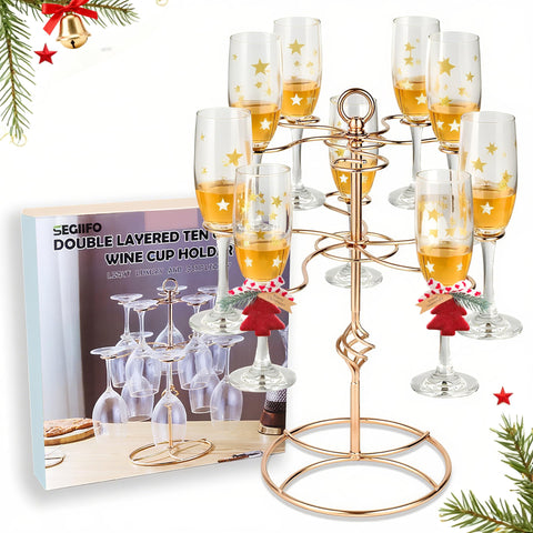SEGIIFO árbol coctel 10 copas, organización elegante para fiestas.