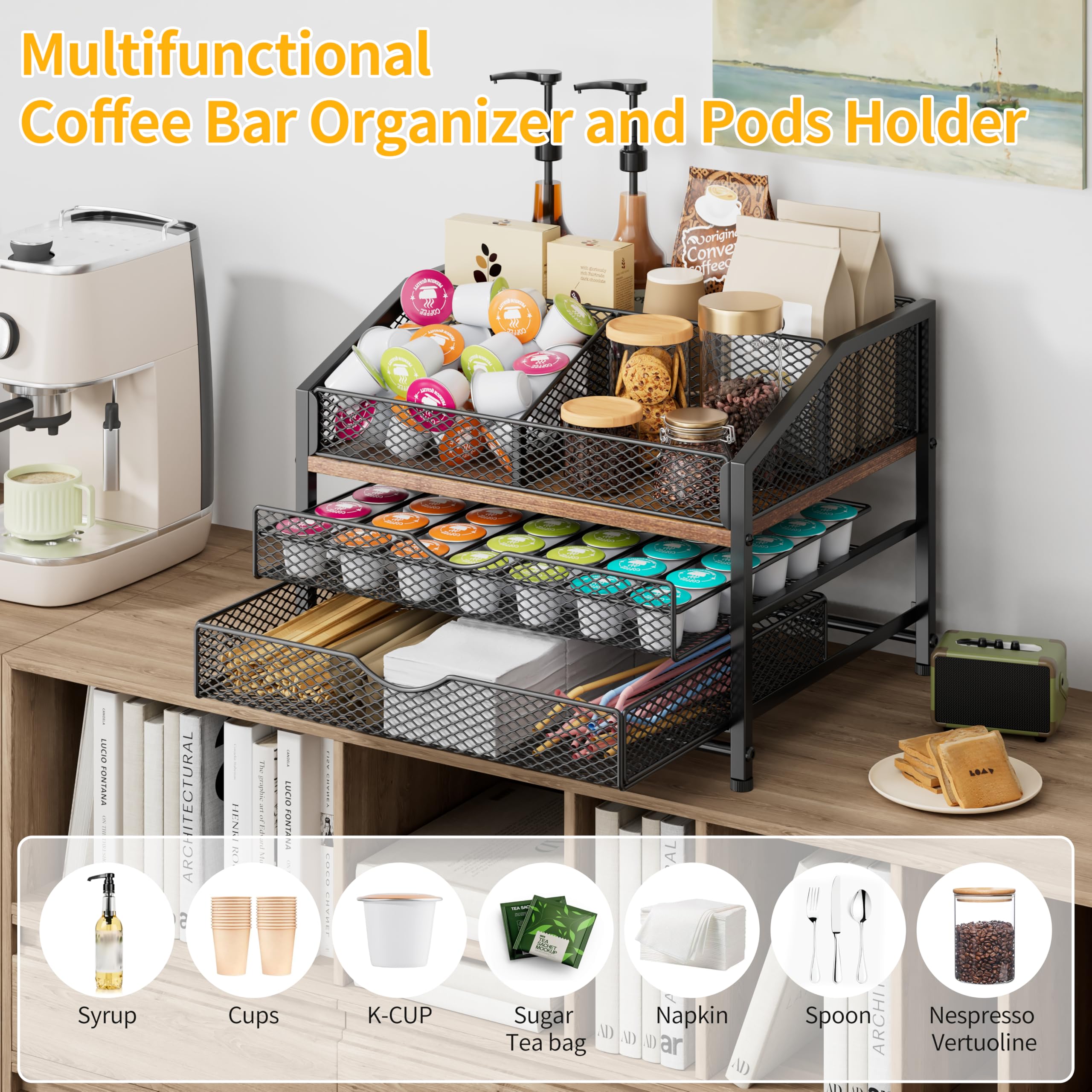 Segtenant divisores ajustables para distribución perfecta de tazas y accesorios