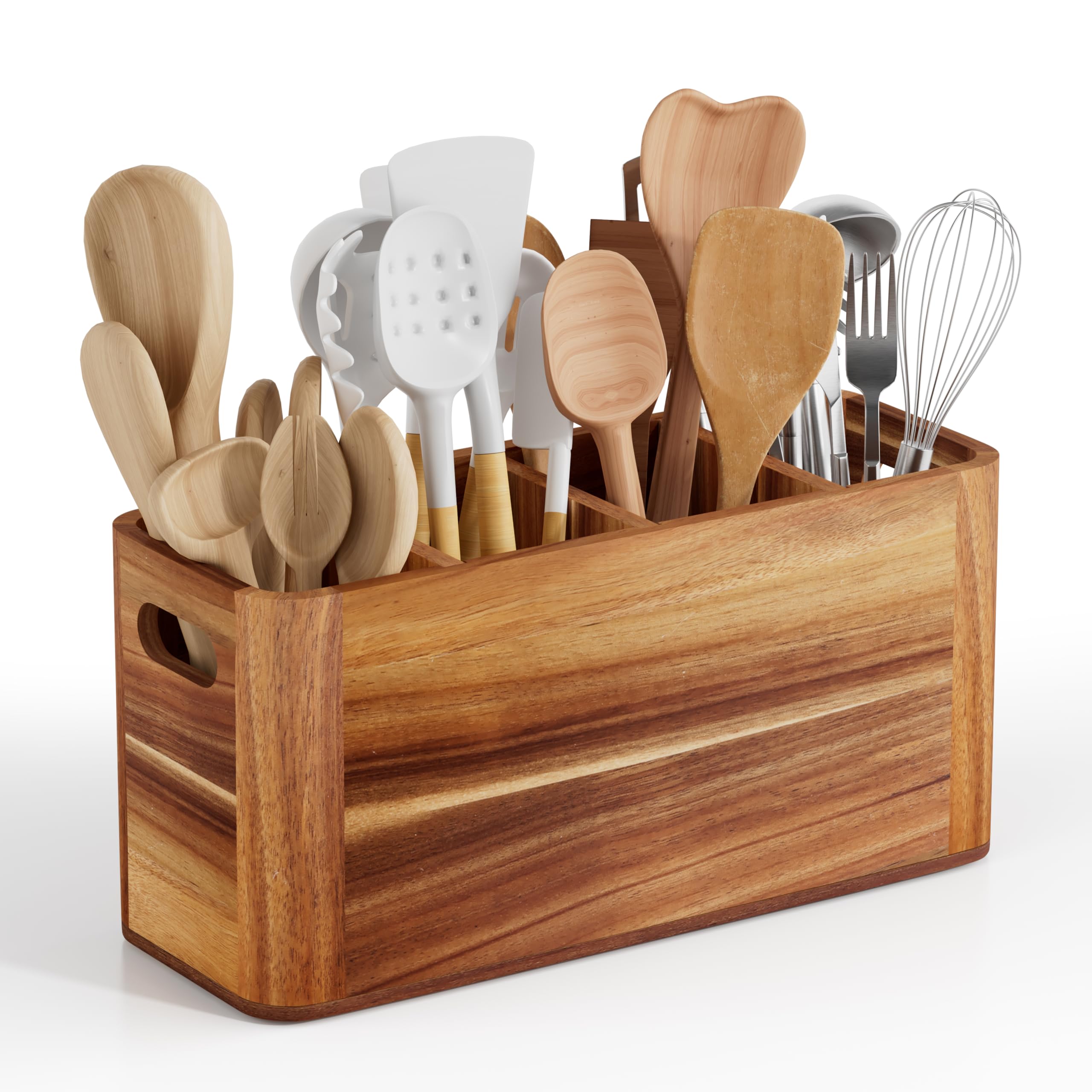 Segtenant porta utensilios de cocina en madera, mantiene utensilios a mano.