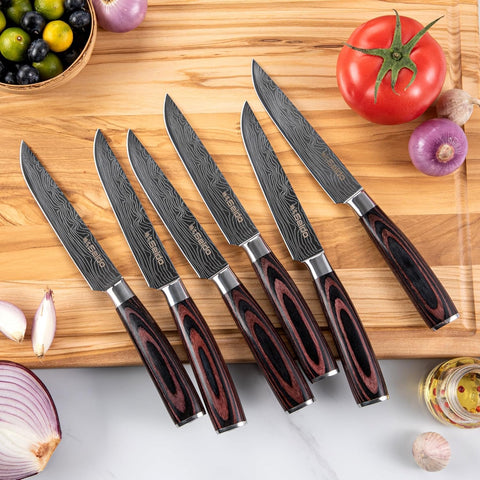 Seido Knives: juego de 6 cuchillos para filete para cortes uniformes.