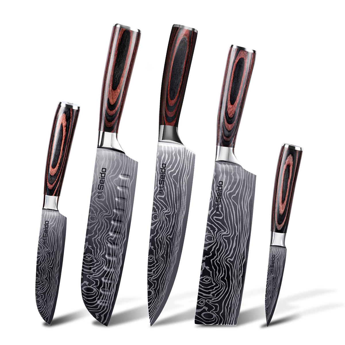 Seido Knives Damascus maestro: gyuto para cortes precisos en la cocina.