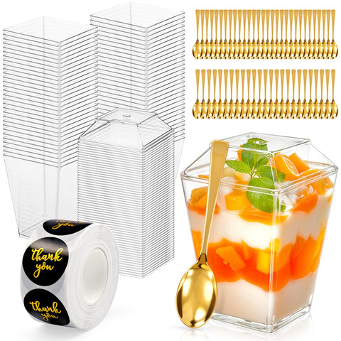 Copas de postre SEIION claras de 5 oz para porciones individuales