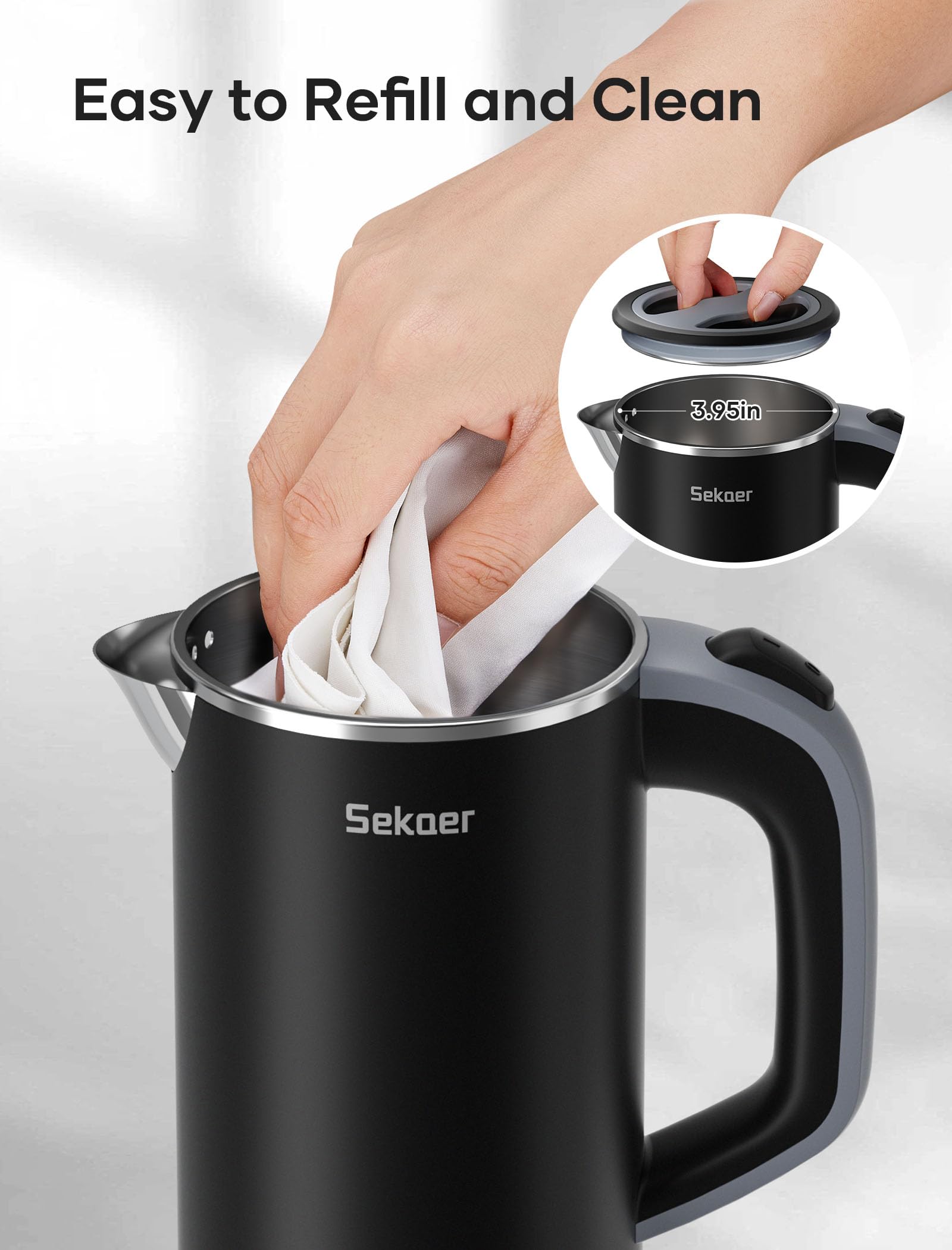 Acero inoxidable 304 seguro para preparar bebidas.