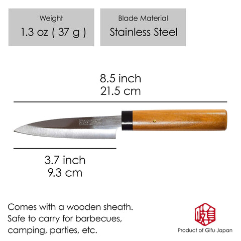 Cuchillo Seki Japón con funda de madera para transporte seguro