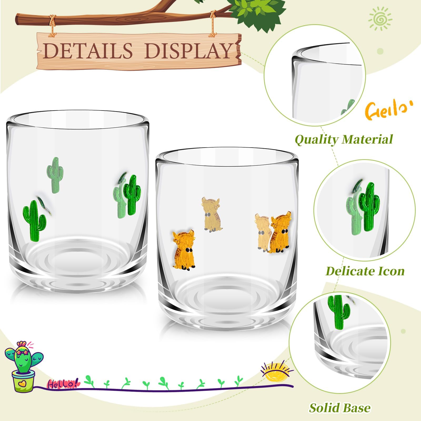 Sel Natural diseño elegante Highland Cow para café y té diario.