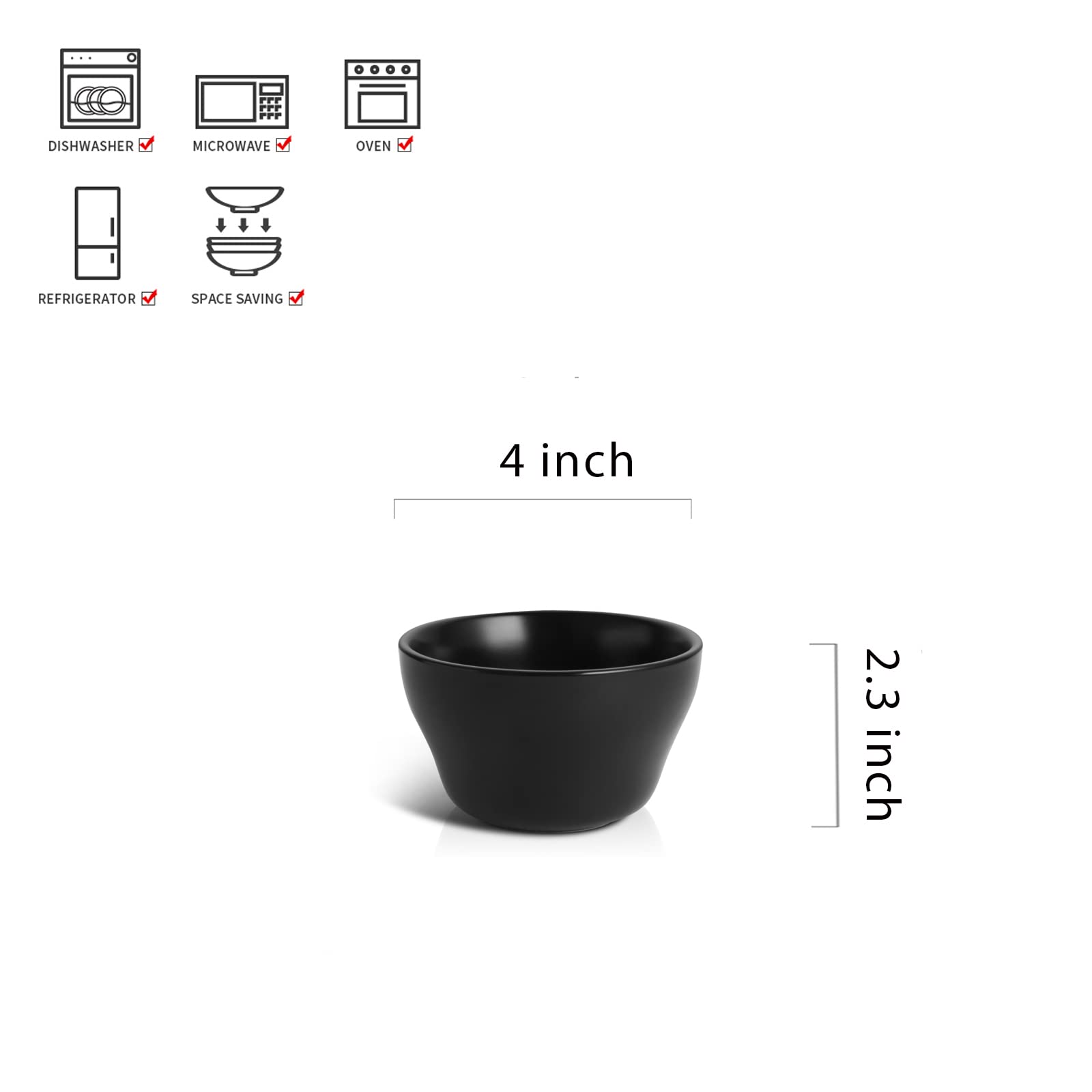 Conjunto de tazones Selamica para postre, 6 unidades para compartir.